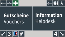 Messe Dortmund kommuniziert die wichtigsten Infos am Counter-Bereich und nutzt dafür den Split Screen Editor von kompas (Quelle: dimedis)
